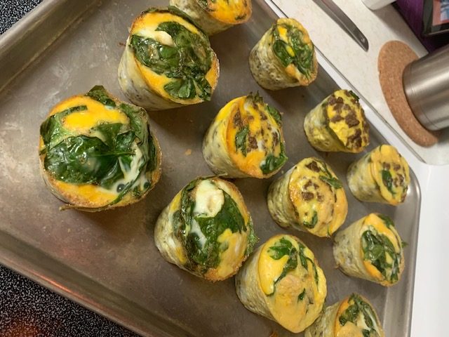 Meal Prepping - Egg "Muffins" with sausage and spinach